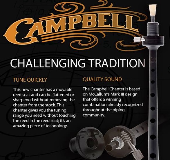 Campbell Tuneable Pipe Chanter by McCallum (In Stock)