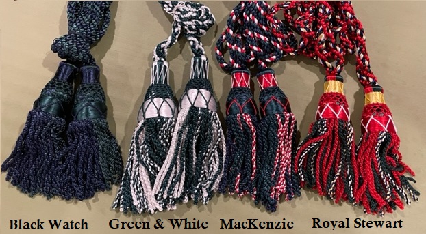 Bagpipe Multi Color Silk Pipe Cords (In Stock)