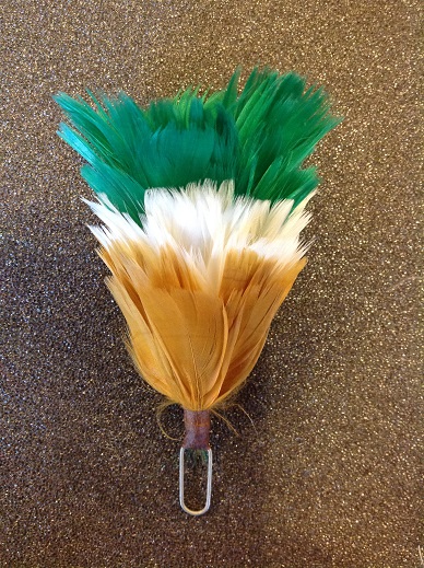 Green White Gold Balmoral/Glengarry Hackle (IN STOCK)