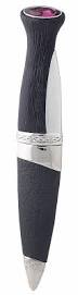 (IN STOCK) Modern Design Sgian Dubh with Black Stone Top (IN STOCK) Modern Design Sgian Dubh with Black Stone Top