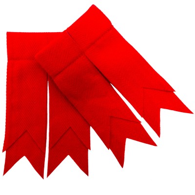 Premium Quality - Red Kilt Garter Flashes Premium Quality - Red Kilt Garter Flashes