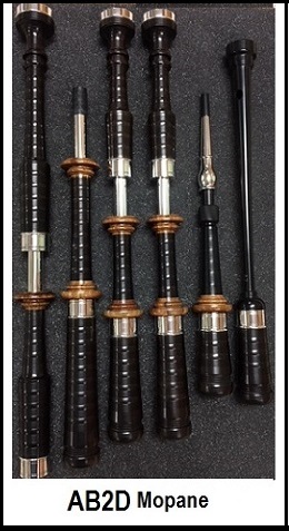 McCallum AB2 Deluxe Bagpipes with Mopane Mounts (IN STOCK) McCallum AB2 Deluxe Bagpipes with Mopane Mounts (IN STOCK)
