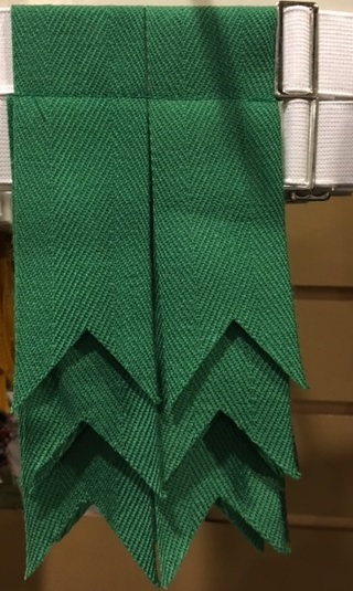 Premium Quality - Ancient Green Garter Kilt Flashes