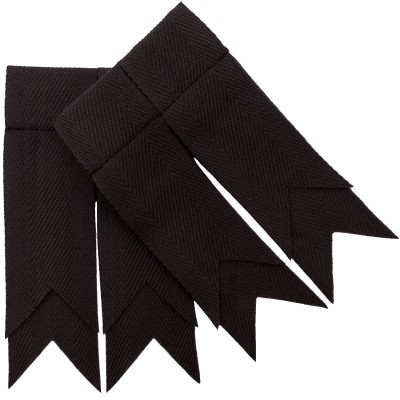Premium Quality - Black Garter Kilt Flashes