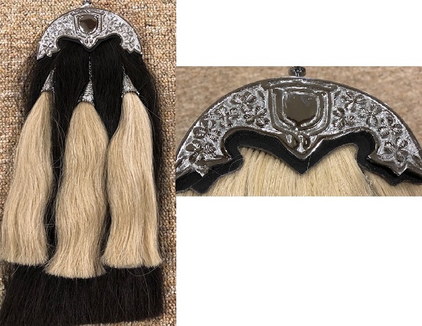 Black Horsehair with Shamrock Cantle Sporran