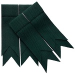 Premium Quality - Bottle Green Garter Kilt Flashes - More Details