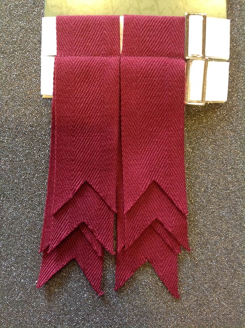 Premium Quality - Burgundy Garter Kilt Flashes Premium Quality - Burgundy Garter Kilt Flashes
