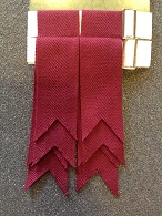 Premium Quality - Burgundy Garter Kilt Flashes - More Details