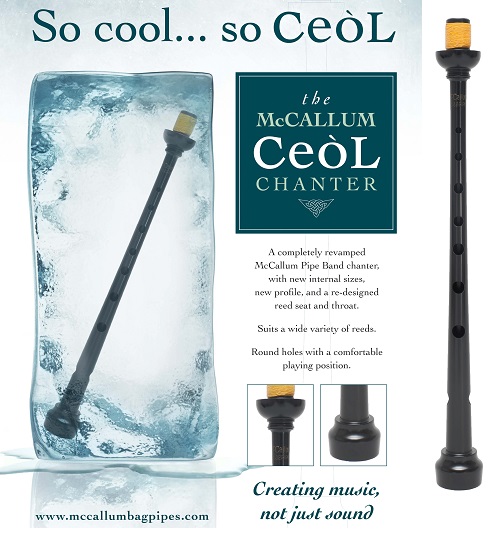 McCallum Ceol Pipe Chanter Plastic (IN STOCK)