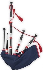 Fire Dept Themed Bagpipes (In Stock) - More Details