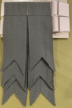 Premium Quality - Gray Garter Kilt Flashes Premium Quality - Gray Garter Kilt Flashes