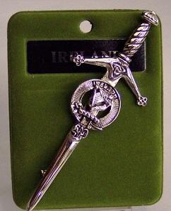 Lady and Harp Kilt Pin