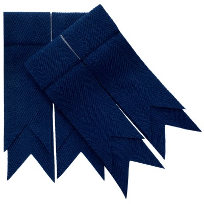 Premium Quality - Navy Blue Garter Kilt Flashes