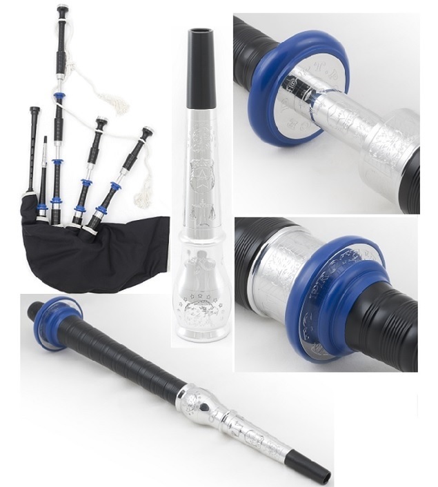Police Dept Themed Bagpipes (In Stock)