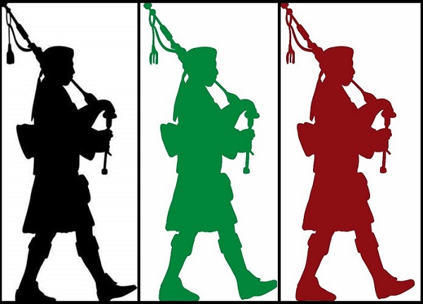 Bagpiper Vinyl Decal (In Stock)