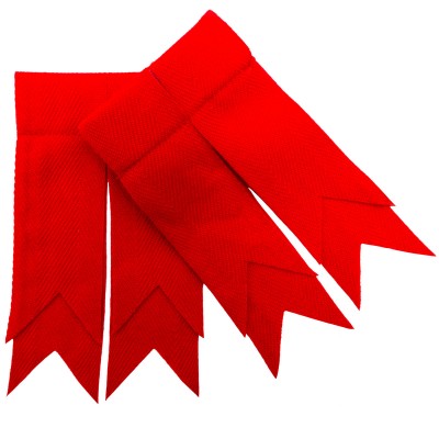 Premium Quality - Red Kilt Garter Flashes