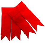 Premium Quality - Red Kilt Garter Flashes - More Details