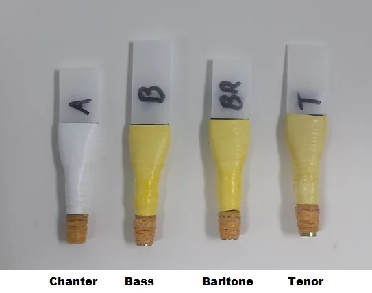 Gibson Fireside Reeds (Chanter, Bass, Bari, Tenor)  Key-A or Bb (In Stock)