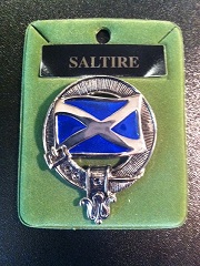 Enameled Saltire Cap Badge - More Details