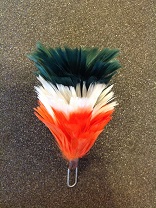 Green White Orange Balmoral/Glengarry Hackle (IN STOCK) - More Details